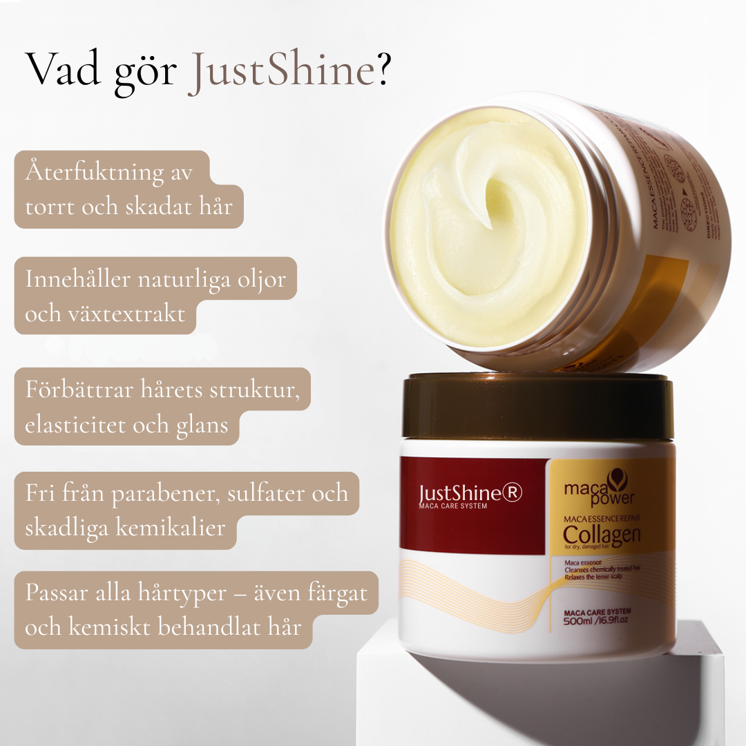 JustShine™ - Hårmask för alla hårtyper
